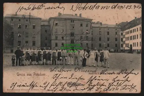 147882 AK Potsdam 1905 Kaserne 2. Batl. i. Garde Regiment zu Fuss