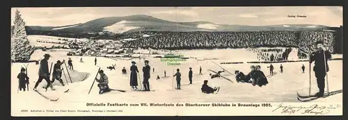 147270 AK Offizielle Festkarte VII. Winterfest des Oberharzer Skiclubs Braunlage