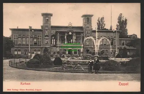 147492 AK Zoppot Kurhaus 1904