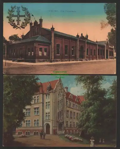 147360 AK Coburg Die Turnhalle Reservelazarett 1915 Feldpost Alexandrinenschule