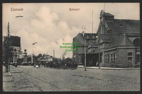 147547 AK Eisenach Bahnhof Straßenseite 1913