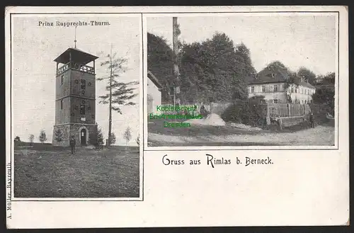 147588 AK Rimlas bei Berneck Prinz Rupprechts Turm um 1900