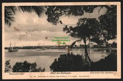 146768 AK DOA Deutsch Ostafrika Dar-es-Salaam Hafenpartie 1912