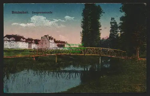 146842 AK Bentschen Seepromenade Brücke 1919 Zbaszyn