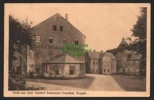 146637 AK Zeleny Dul Böhmisch Grünthal 1927 Gasthof