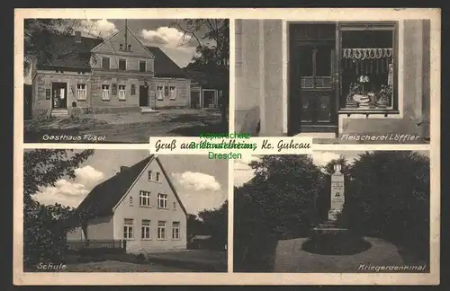 146932 AK Pobiel Wandelheim Kr. Guhrau 1938 Gasthaus Füsol Fleischerei Schule