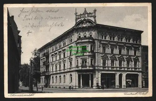 146790 AK Pila Schneidemühl Central Hotel 1934