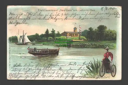 137034 AK Lehnitzsee Oranienburg 1900 Litho Etablissement Seelöwe