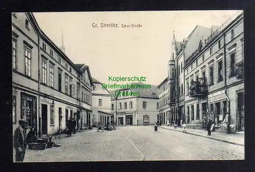 135524 AK Strzelce Opolskie Groß Strehlitz um 1910 Schul Straße Schankwirtschaft