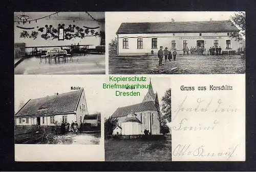 135745 AK Korschlitz Kreis Oels Niederschlesien Gorzeslaw bei Bernstadt Schles