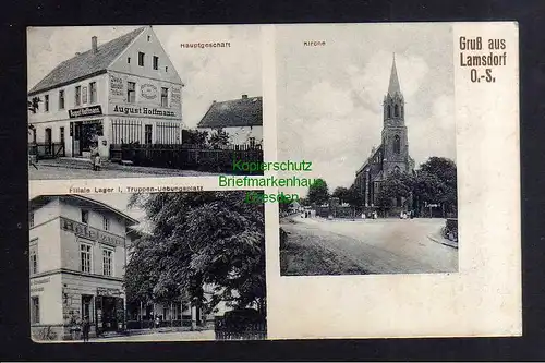 135711 AK Lambinowice Lamsdorf O.-S. Truppenübungsplatz Geschäft Hoffmann 1917