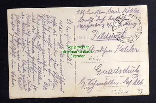 135711 AK Lambinowice Lamsdorf O.-S. Truppenübungsplatz Geschäft Hoffmann 1917