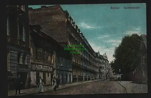 135578 AK Ratibor O.-S. um 1920 Gartenstraße Bau- & Ornamentenklempnerei