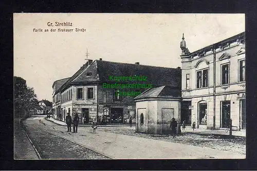 135616 AK Strzelce Opolskie Groß Strehlitz um 1910 Krakauer Straße Colonialwaren