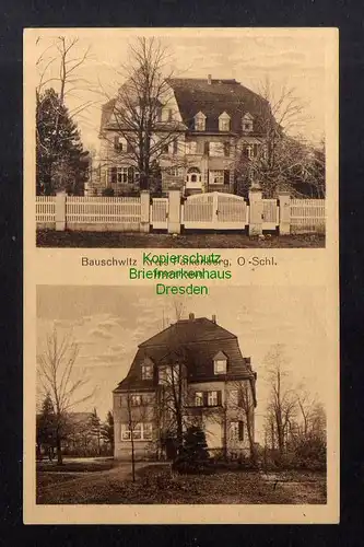 135663 AK Budzieszowice Bauschwitz Kreis Falkenberg O.-S. Herrenhaus 1924