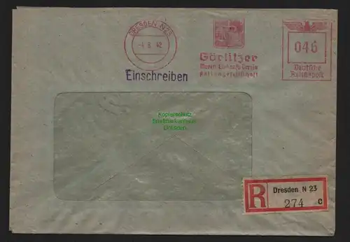 B9291 R-Brief Gebr. Hörmann A.-G. Dresden N 23 c 1942