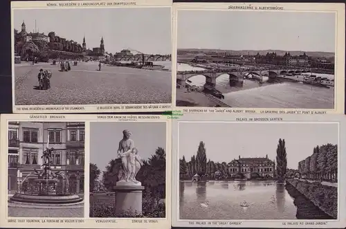 155551 15x Litho Bilder Dresden Sehenswürdigkeiten um 1896 rückseitig Reklame