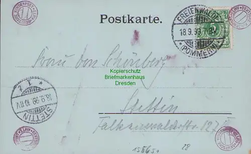 155651 AK Freienwalde in Pom. 1899