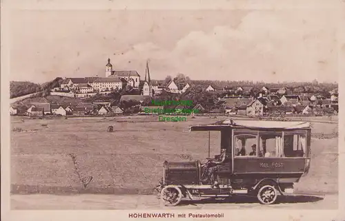 155670 AK Hohenwarth Allgäu 1913 mit Postautomobil