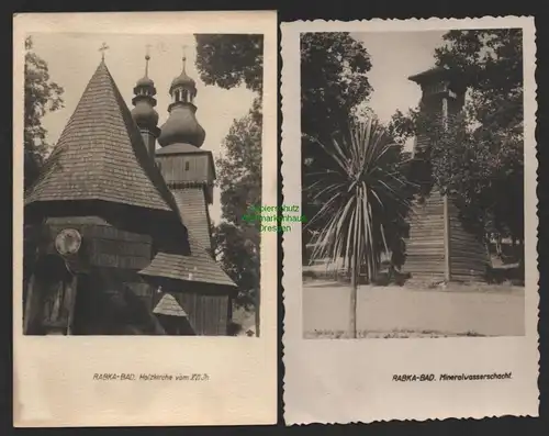 155318 AK Rabka-Zdroj Bad Rabka 1944 Holzkirche Mineralwasserschacht