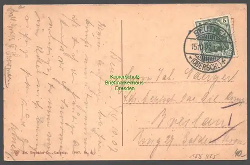 155425 AK Beuthen Bytom O.-S. Partie am Bahnhof 1907 Oberschlesien