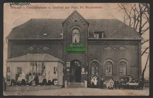 155388 AK Brockel 1912 Geschäftshaus Gasthof zur Post Fr. Stockstrom