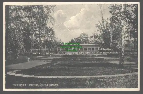 155413 AK Bytom Beuthen O.S. 1938 Waldschloss im Stadtwald