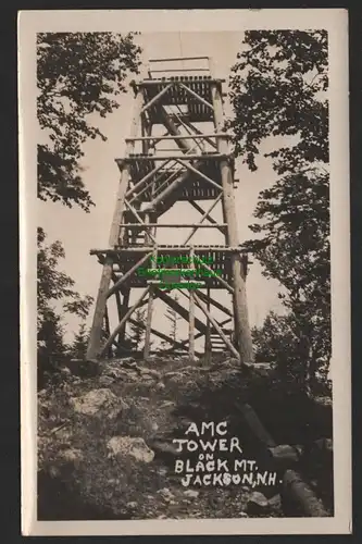 151442 AK USA Fotokarte Boston Mass. 1934 AMC Tower on Black Mt. Jackson N.H.