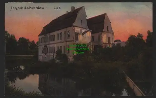 151321 AK Langenleuba Niederhain Schloß Narsdorf 1915