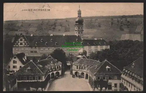 151279 AK Weikersheim Main-Tauber-Kreis Kloster K. Württ. Bahnpost 1910