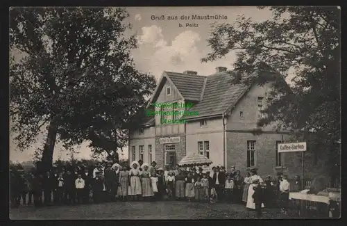 148151 AK Restaurant aus der Maustmühle bei Peitz 1911