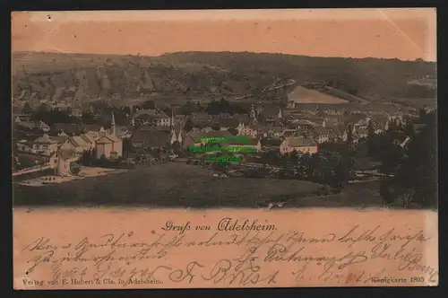 148165 AK Adelsheim 1898 Panorama Königkarte 1805