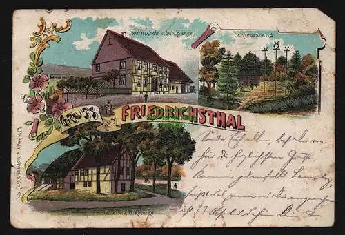 148187 AK Friedrichsthal Siegen Wirtschaft Häner Schießstand Fabrik Kölsche 1905