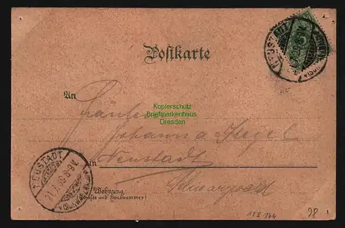 148174 AK Neustadt i. Schwarzwald Hochfirstturm Restaurant Biernägele 1899