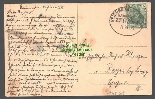 145913 AK Raun bei Brambach i. V. Neue Schule Alte Schule Kapelle 1909