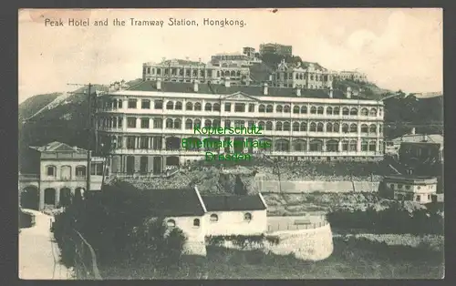145932 AK Hongkong Peak Hotel and the Tramway Station um 1920