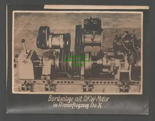 145950 Foto Bordanlage mit DKW Motor im Riesenflugzeug Dornier Do X um 1930