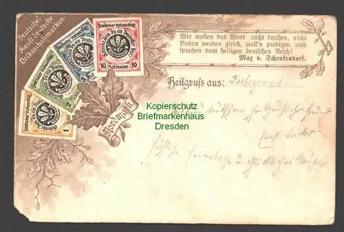 145979 AK Max von Schenkendorf Deutscher Volksschatz Schlesien Nordmark 1907