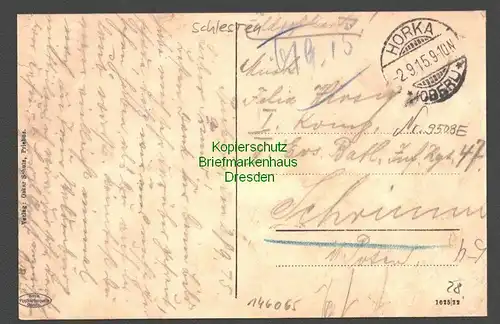 146065 AK Przewoz Priebus 1915 Villa Bahnhofstraße Rathaus Kirche Neisse