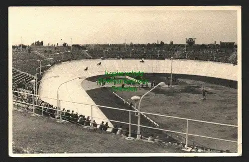 143212 AK Karl-Marx-Stadt Chemnitz Radrennbahn Stadion Fotokarte um 1960