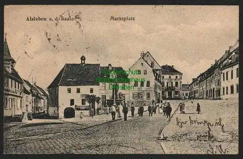 143176 AK Alsleben an der Saale Marktplatz 1922