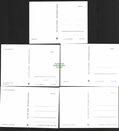 143250 5 AK Thiessow Rügen 1979 1980 Verlag Bild und Heimat Reichenbach (Vogtl)