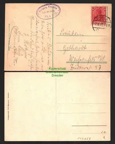 143259 2 AK Ruhla Die Köhlergasse mit Post 1919