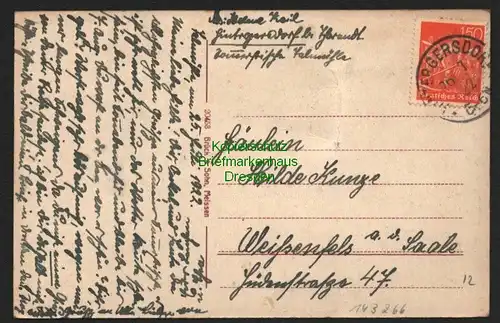 143266 AK Hintergersdorf bei Hartha mit Thalmühle 1922