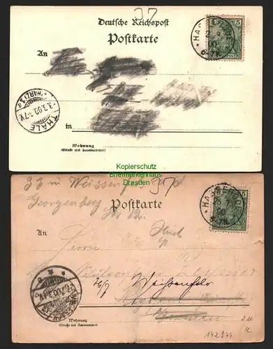 142974 2 AK Harz Steinerne Renne 1900 Restauration Silberner Mann Ottofels