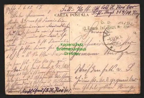 142372 AK Braila Walachei 1917 Feldpost Volksgarten und Denkmal