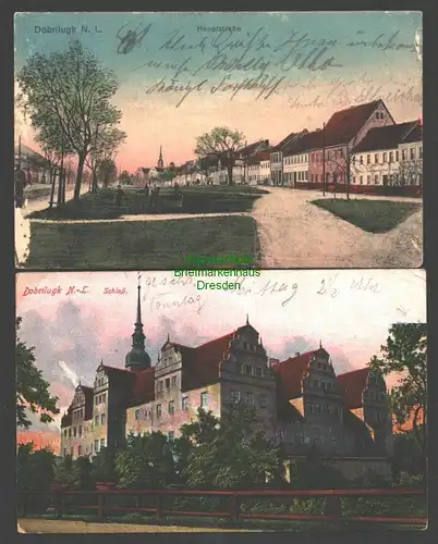 142343 2 AK Dobrilugk Doberlug-Kirchhain Hauptstraße 1915 Schloß