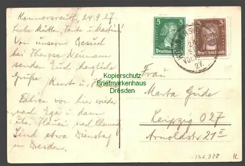 142328 AK Konnersreuth bei Waldsassen Oberpfalz 1927 Pfarrhof Kirche Schule