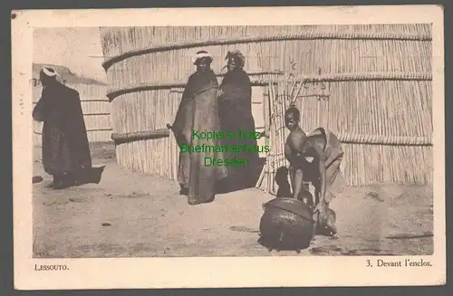 141974 AK Lessouto Lesotho Devant l`enclos 1934