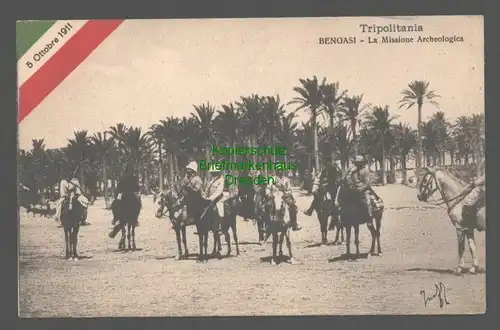 141973 AK Tripolitania Bengasi La Missione Archeologica 1911 Archäologische Miss